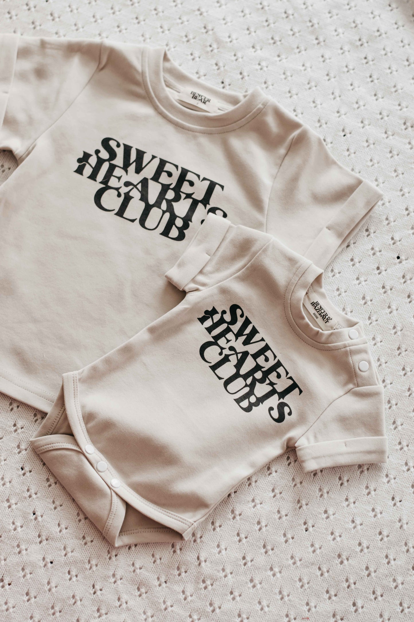 Sweethearts Club Charcoal Bodysuit/Tee