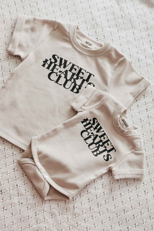 Sweethearts Club Charcoal Bodysuit/Tee