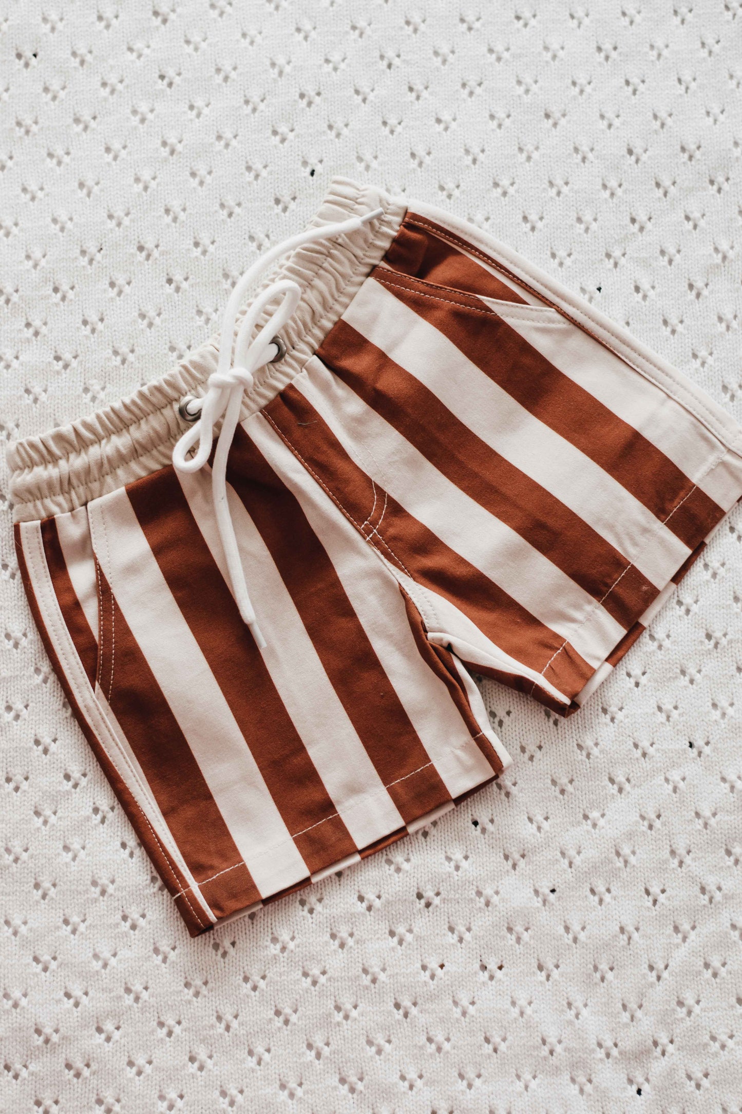 Rust Cotton Shorts