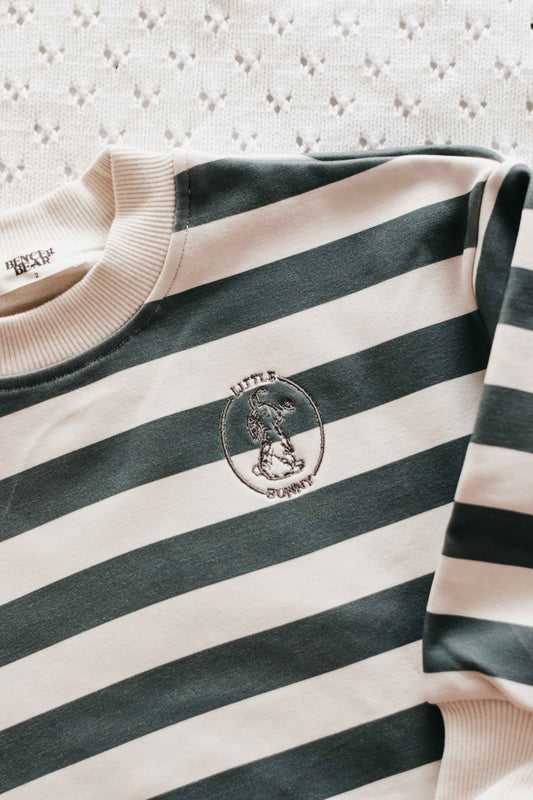 Little Bunny Sweater Peacock Stripe