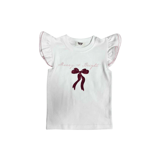Merry & Bright Bodysuit/Tee (Frill Sleeve)